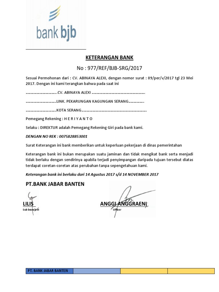Detail Contoh Surat Referensi Bank Nomer 16