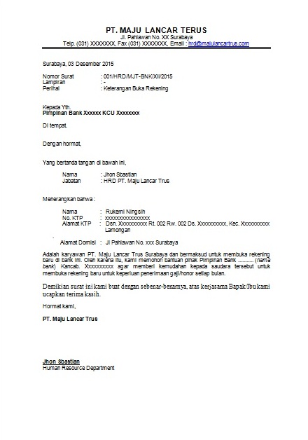 Detail Contoh Surat Referensi Bank Nomer 21
