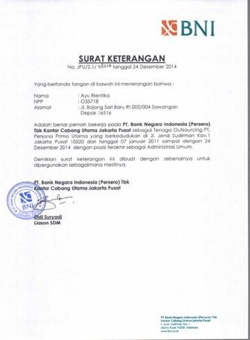 Detail Contoh Surat Referensi Bank Nomer 22