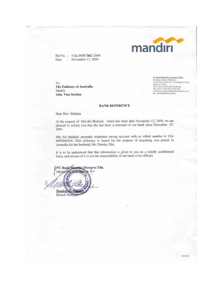 Detail Contoh Surat Referensi Bank Nomer 23
