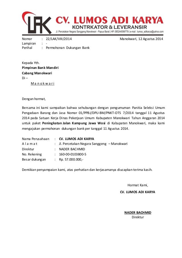 Detail Contoh Surat Referensi Bank Nomer 24