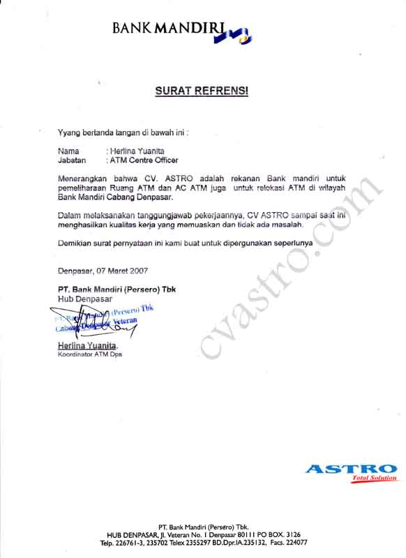Detail Contoh Surat Referensi Bank Nomer 43