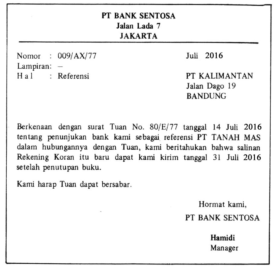 Detail Contoh Surat Referensi Bank Nomer 53
