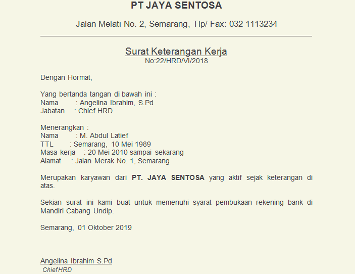 Detail Contoh Surat Referensi Bank Untuk Pembukaan Rekening Nomer 41