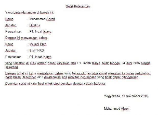 Detail Contoh Surat Referensi Kerja Dalam Bahasa Inggris Nomer 26