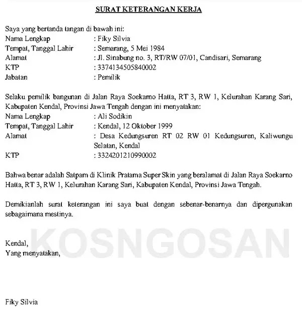 Detail Contoh Surat Refrensi Nomer 33