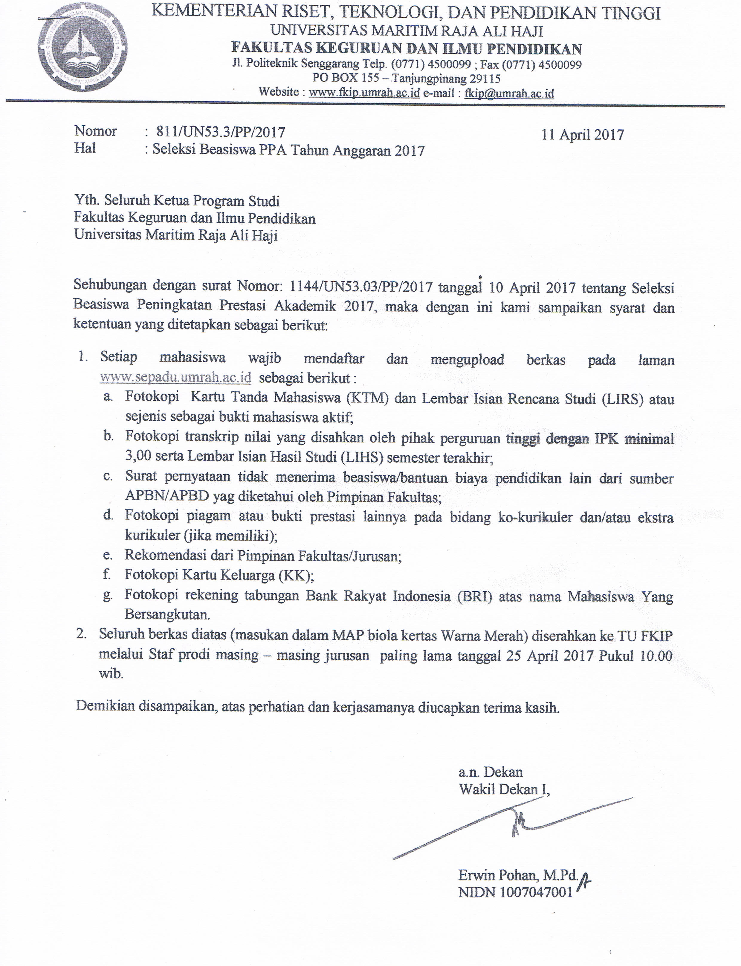 Detail Contoh Surat Rekomendasi Beasiswa Ppa Nomer 8