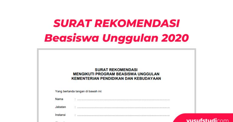 Detail Contoh Surat Rekomendasi Beasiswa Unggulan Nomer 4