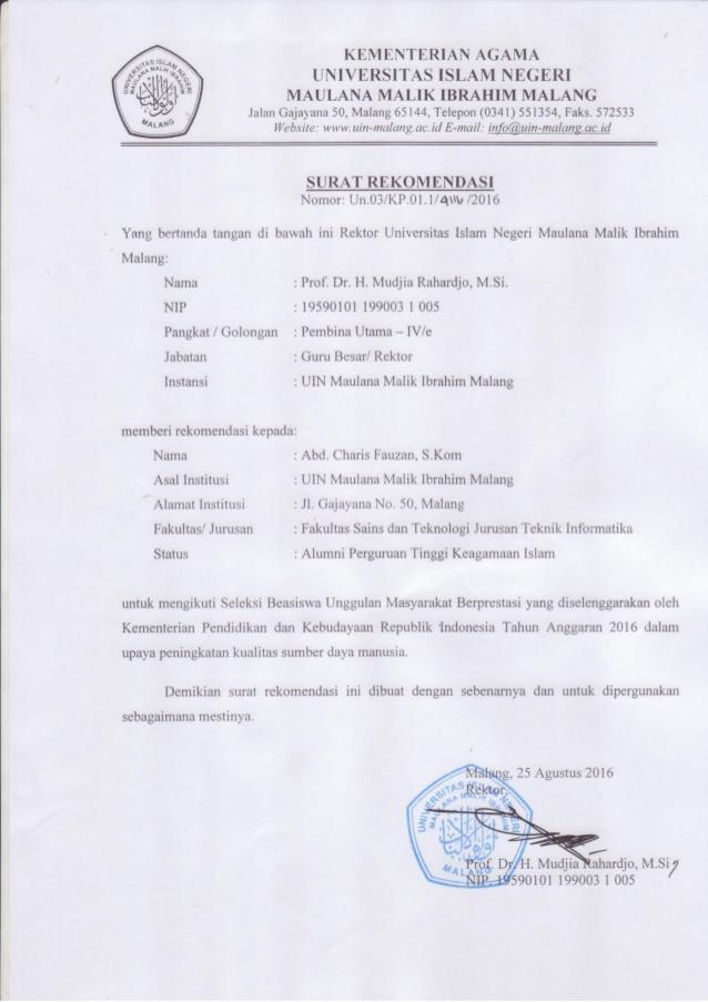 Detail Contoh Surat Rekomendasi Kegiatan Organisasi Nomer 36