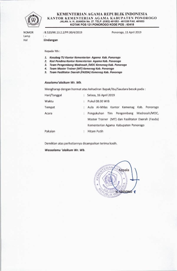 Detail Contoh Surat Rekomendasi Kemenag Nomer 23