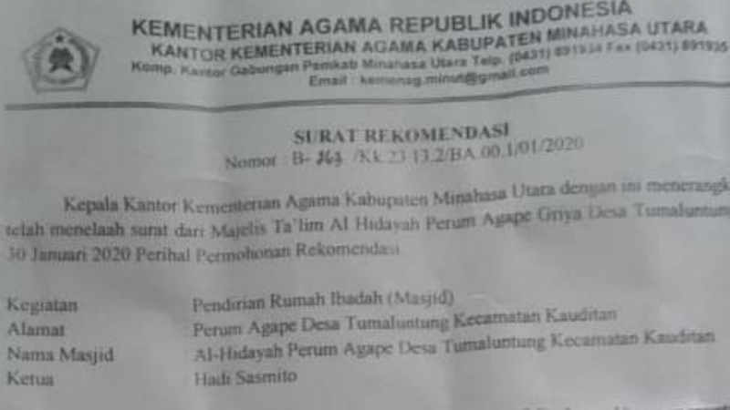Detail Contoh Surat Rekomendasi Kemenag Nomer 29
