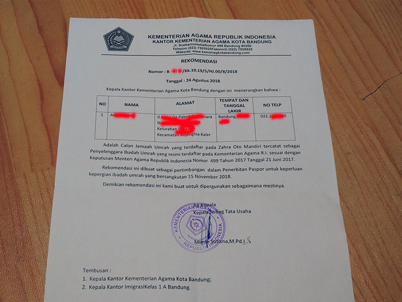 Detail Contoh Surat Rekomendasi Kemenag Nomer 36