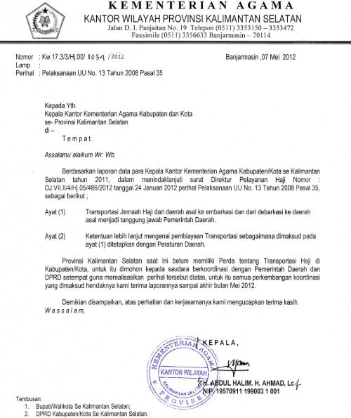 Detail Contoh Surat Rekomendasi Kemenag Nomer 41