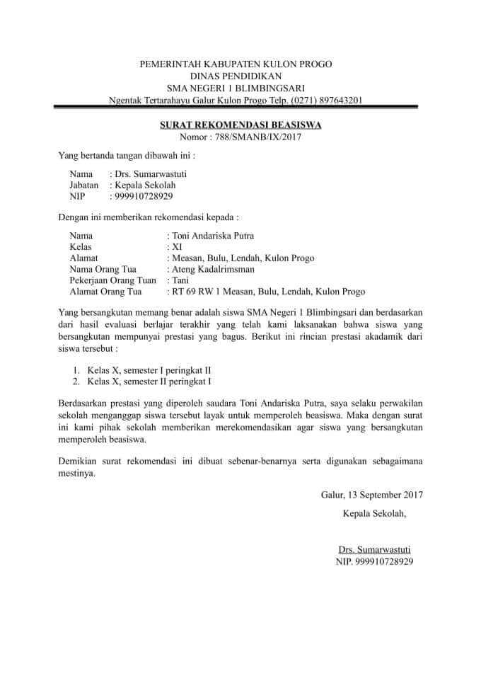 Detail Contoh Surat Rekomendasi Kerja Dari Kepala Desa Nomer 25