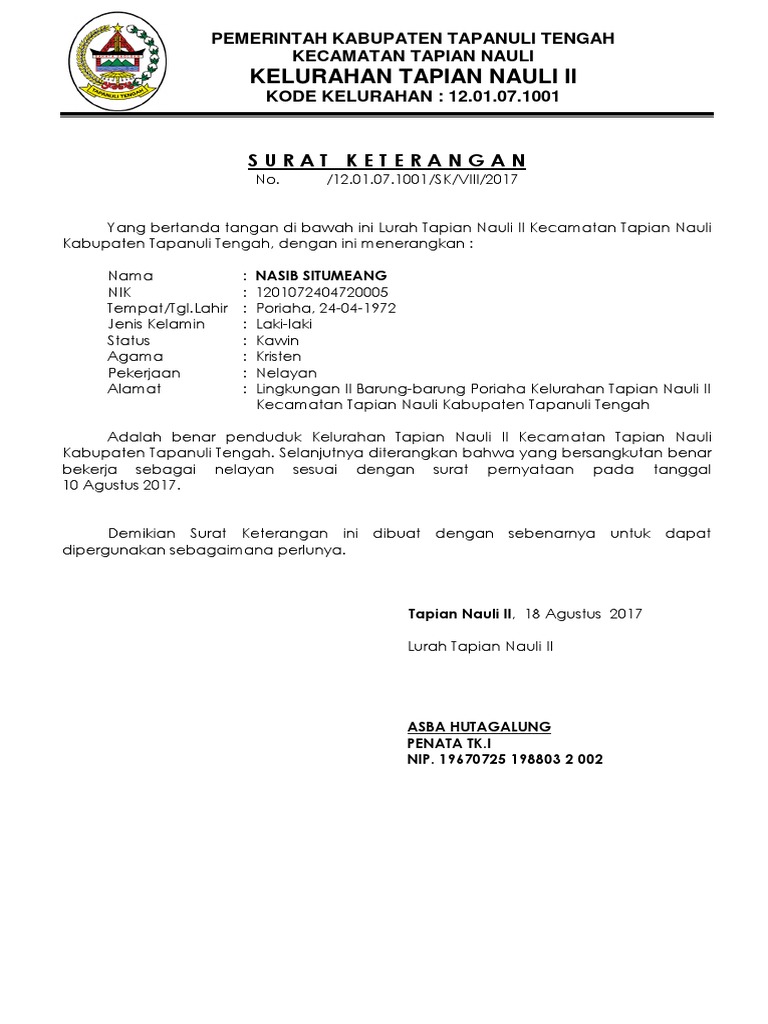 Detail Contoh Surat Rekomendasi Kerja Dari Kepala Desa Nomer 46