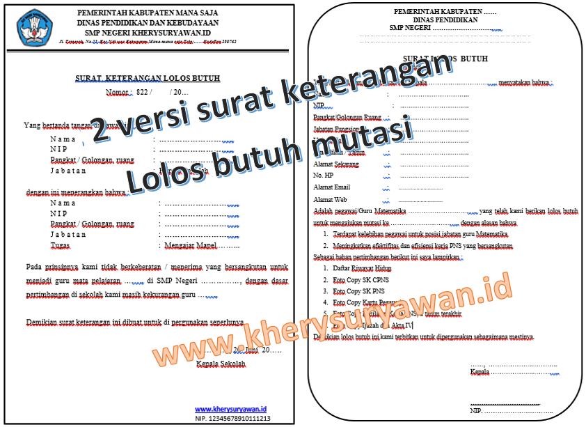 Detail Contoh Surat Rekomendasi Menerima Mutasi Pns Nomer 32