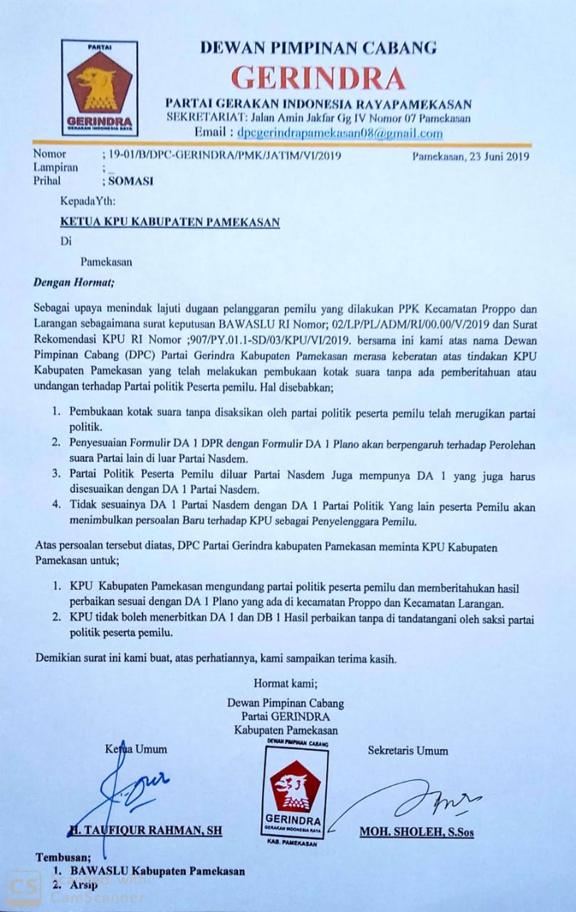 Detail Contoh Surat Rekomendasi Partai Politik Nomer 10