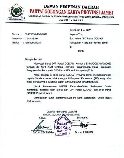 Detail Contoh Surat Rekomendasi Partai Politik Nomer 18