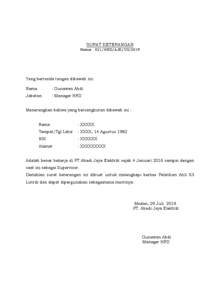 Detail Contoh Surat Rekomendasi Pelatihan Nomer 2