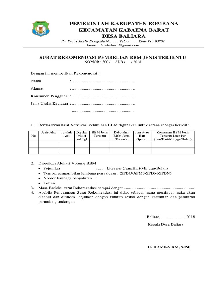 Detail Contoh Surat Rekomendasi Pembelian Bbm Koleksi Nomer 7 detail-contoh-surat-rekomendasi-pembelian-bbm-koleksi-nomer-7