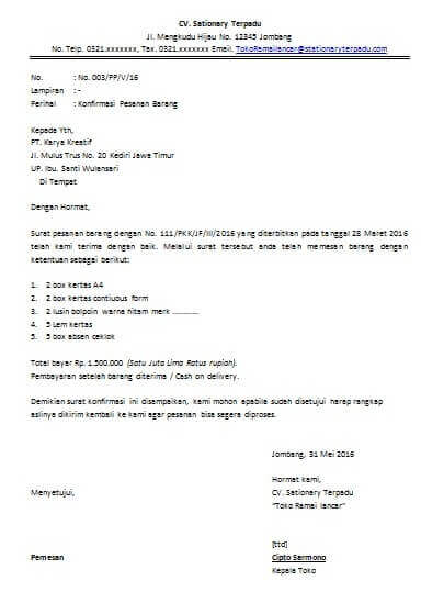 Detail Contoh Surat Reservasi Nomer 35