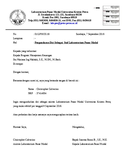 Detail Contoh Surat Resign Doc Nomer 58
