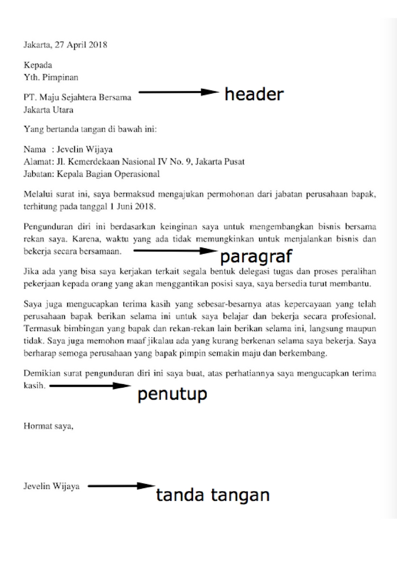 Detail Contoh Surat Resign Tulis Tangan Nomer 37