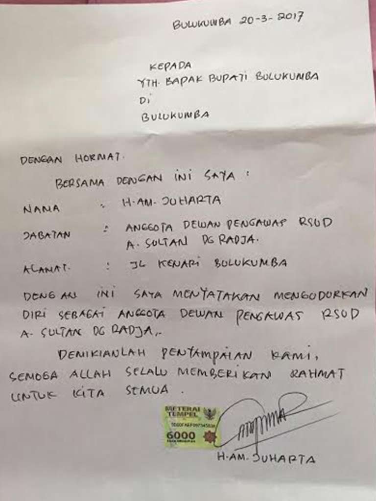 Detail Contoh Surat Resign Tulis Tangan Nomer 38
