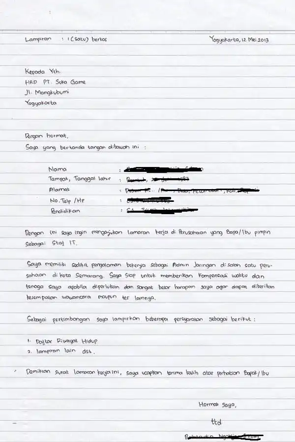 Detail Contoh Surat Resign Tulis Tangan Nomer 40