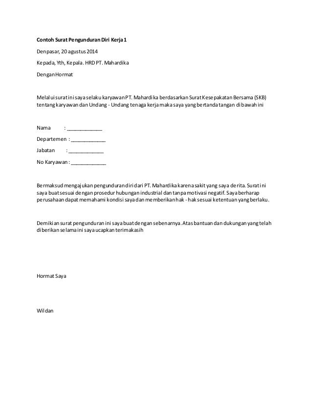 Detail Contoh Surat Resign Tulis Tangan Nomer 43