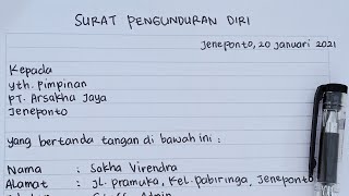 Detail Contoh Surat Resign Tulis Tangan Nomer 44