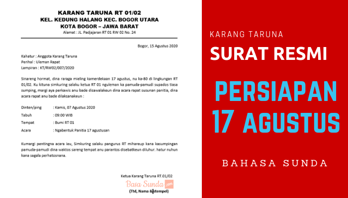Detail Contoh Surat Resmi Bahasa Sunda Rapat Osis Nomer 13