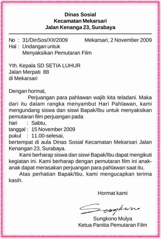 Detail Contoh Surat Resmi Bahasa Sunda Tentang Osis Nomer 23