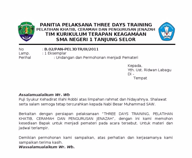 Detail Contoh Surat Resmi Dalam Bahasa Jawa Nomer 4