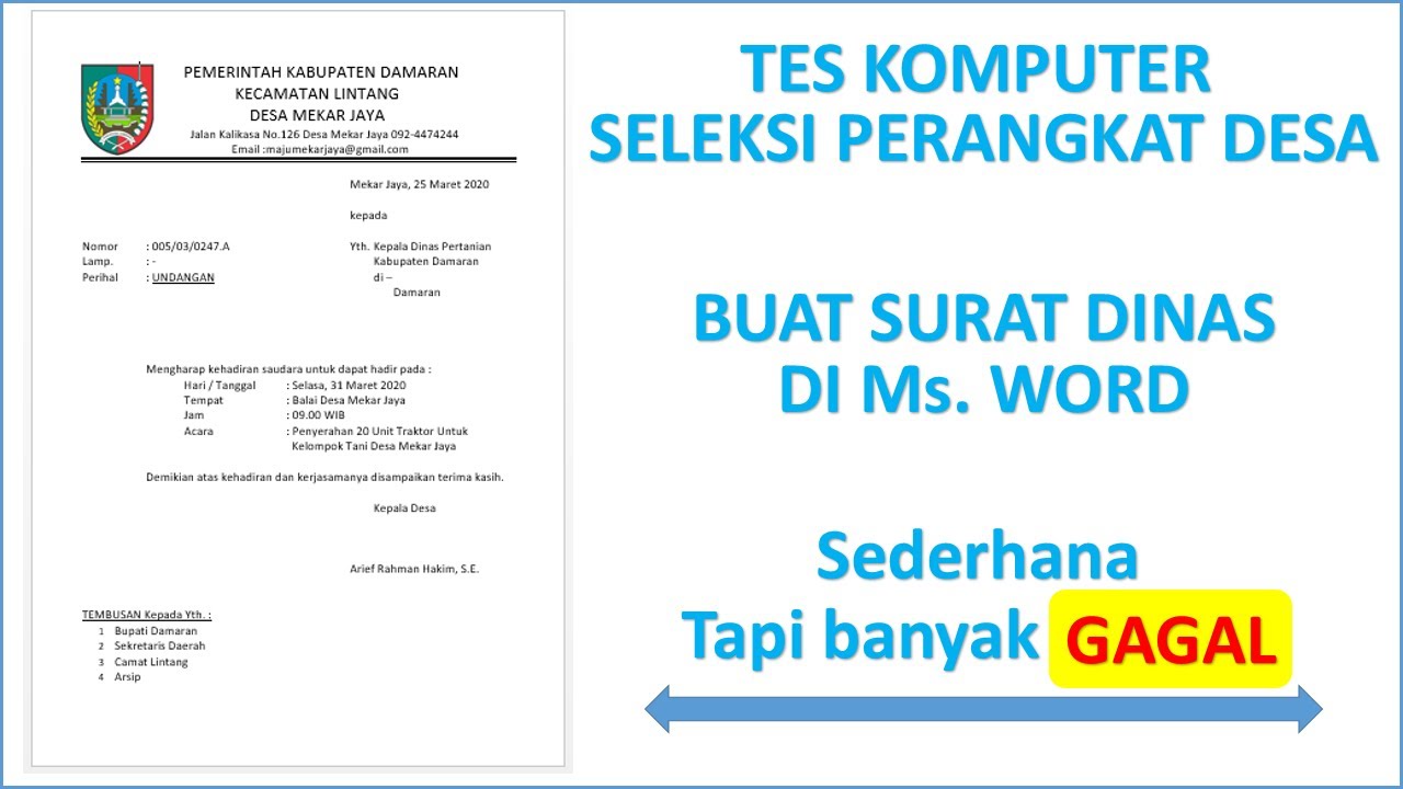 Detail Contoh Surat Resmi Desa Nomer 39