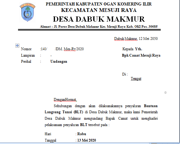 Detail Contoh Surat Resmi Desa Nomer 47