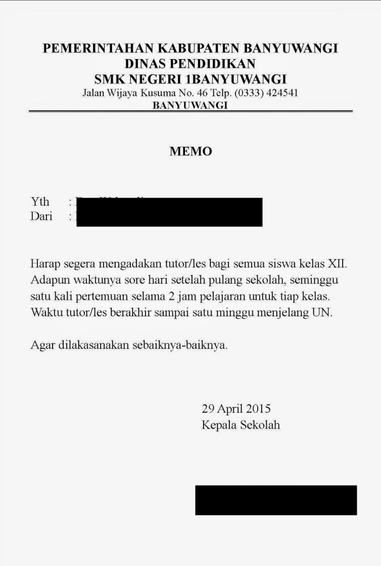 Detail Contoh Surat Resmi Kedinasan Nomer 42