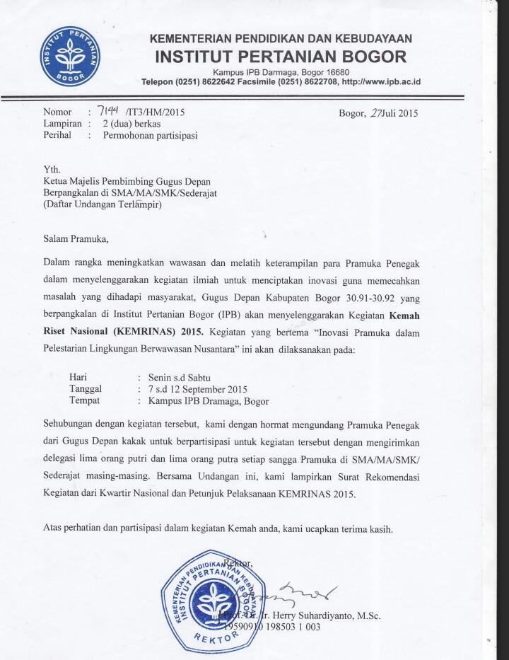 Detail Contoh Surat Resmi Pramuka Nomer 30