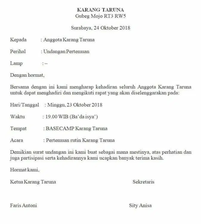 Download Contoh Surat Resmi Undangan Sekolah Nomer 16