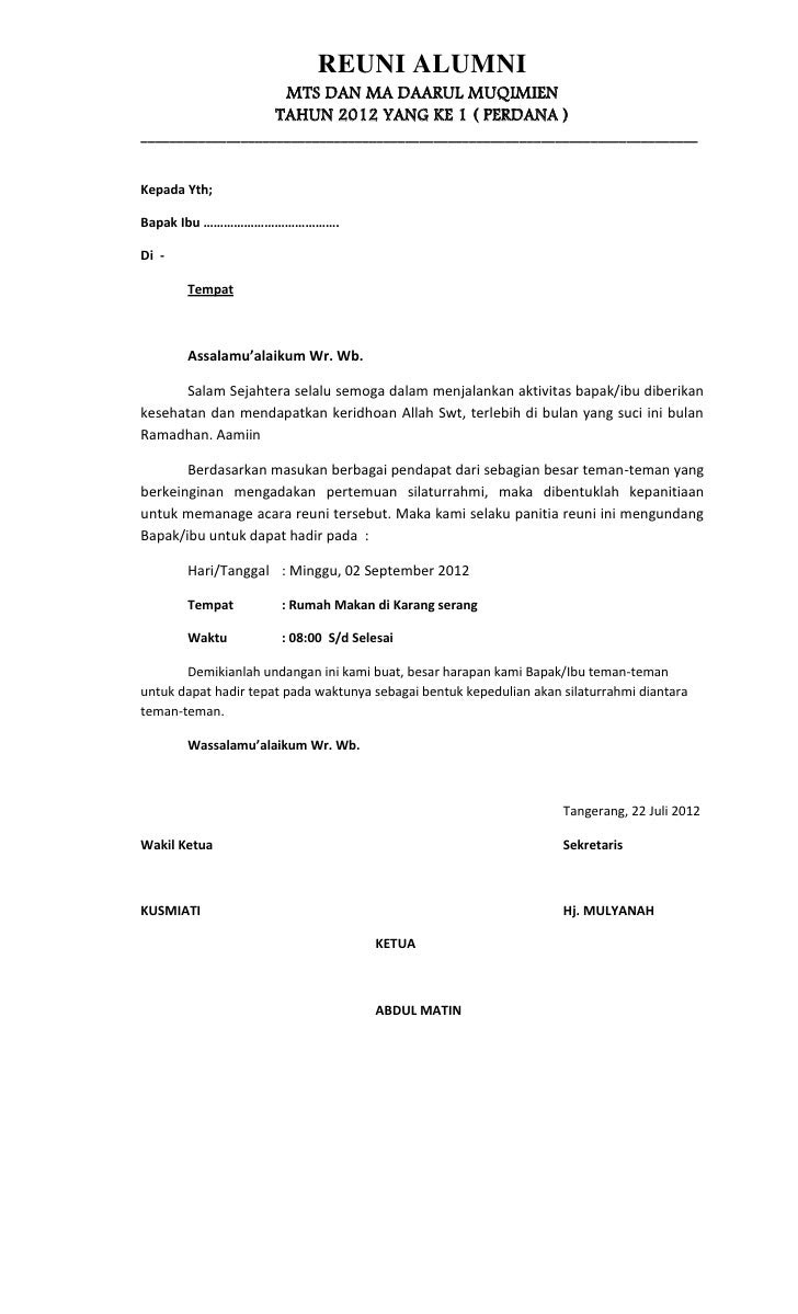 Detail Contoh Surat Resmi Undangan Sekolah Koleksi Nomer 50