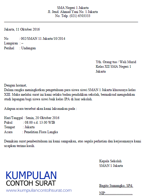 Detail Contoh Surat Resmi Yang Benar Nomer 39