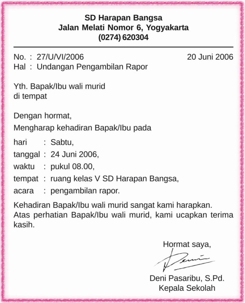 Detail Contoh Surat Resmi Yang Benar Nomer 44