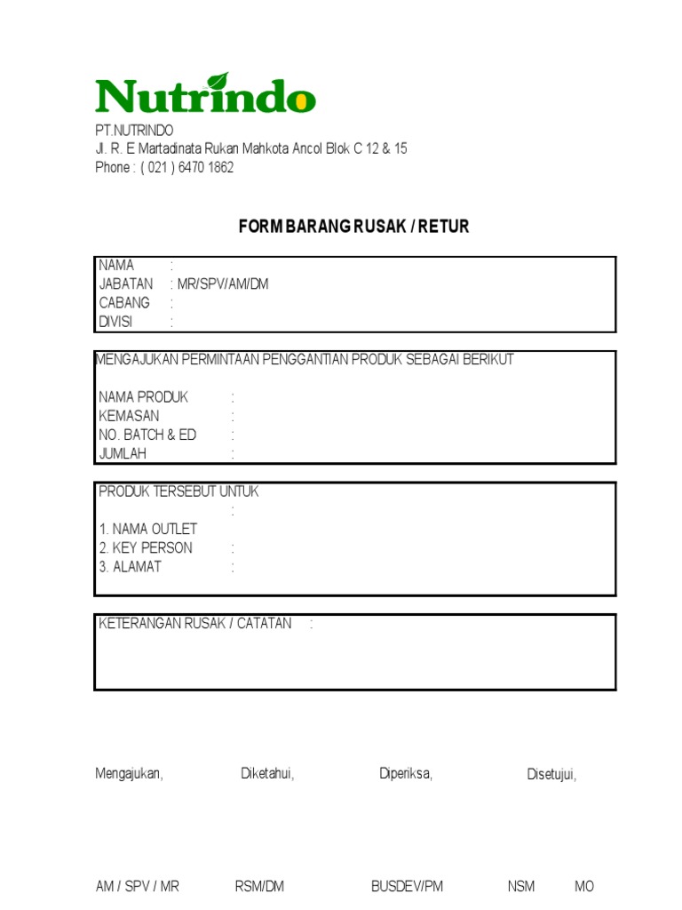 Detail Contoh Surat Retur Barang Rusak Nomer 11