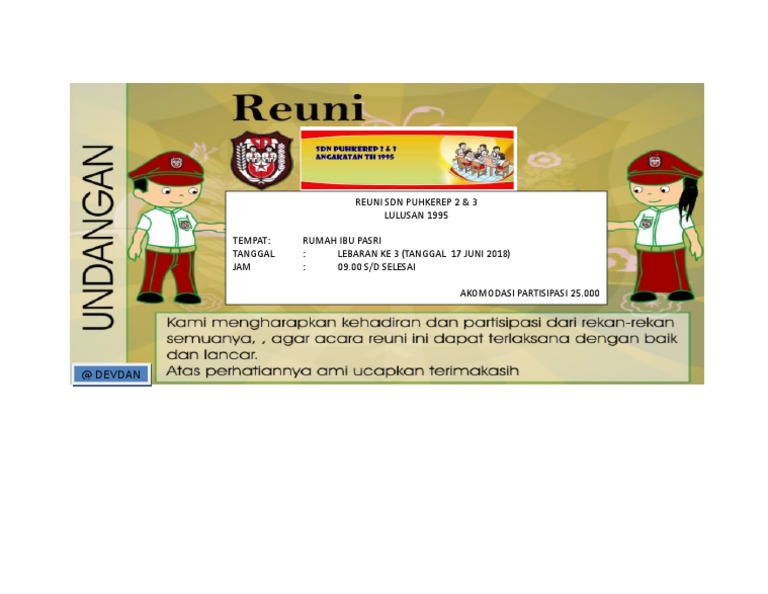 Detail Contoh Surat Reuni Sd Nomer 5