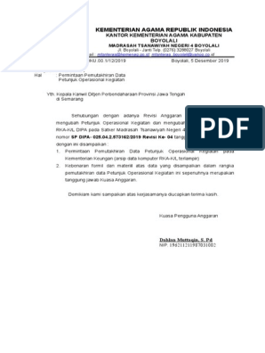 Detail Contoh Surat Revisi Pok Nomer 3