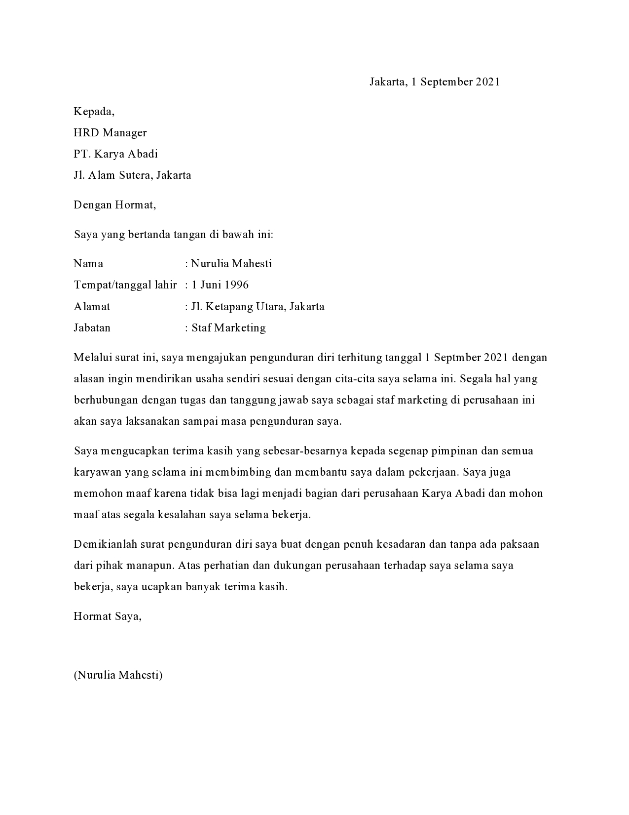 Detail Contoh Surat Risent Nomer 9