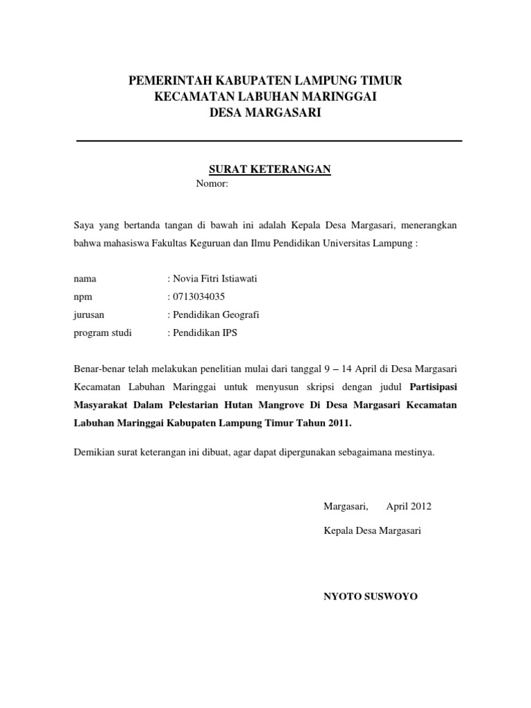 Detail Contoh Surat Riset Nomer 16