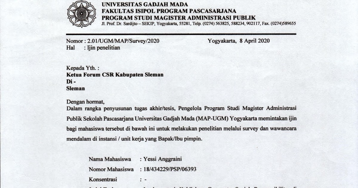 Detail Contoh Surat Riset Nomer 24