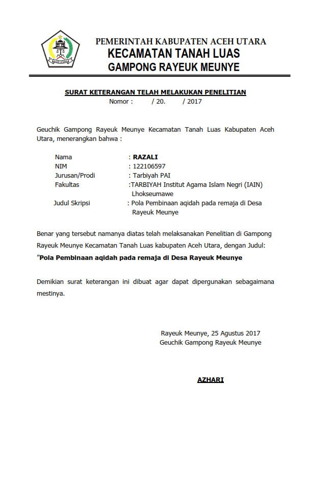 Detail Contoh Surat Riset Nomer 32