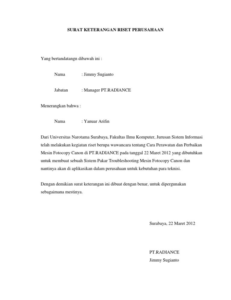 Detail Contoh Surat Riset Nomer 9